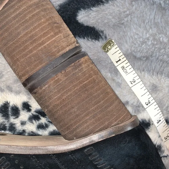 Vince Camuto Suede Open Toe Ankle Boots — 9 - Picture 8 of 13